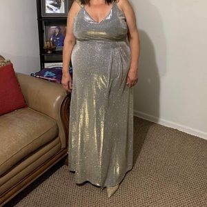 Silver plus size dress. Size 16W